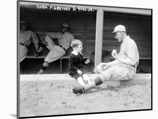 Rube Marquard & Rube Jr., Brooklyn Dodgers, Baseball Photo - New York, NY-Lantern Press-Mounted Art Print