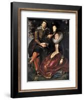 Rubens and Isabella Brant in the Honeysuckle Bower-Peter Paul Rubens-Framed Art Print