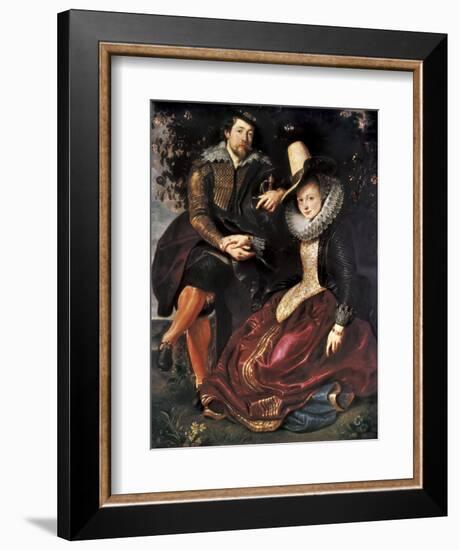 Rubens and Isabella Brant in the Honeysuckle Bower-Peter Paul Rubens-Framed Art Print