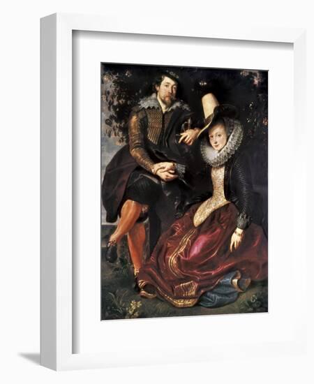 Rubens and Isabella Brant in the Honeysuckle Bower-Peter Paul Rubens-Framed Art Print