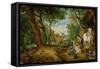 Rubens and Peter Brueghel the Younger: The Vision of Saint Hubertus-Peter Paul Rubens-Framed Stretched Canvas