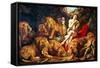 Rubens: Daniel and Lions Den-Peter Paul Rubens-Framed Stretched Canvas