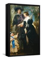 Rubens, His Wife Helena Fourment and One of the their Children-Peter Paul Rubens-Framed Stretched Canvas
