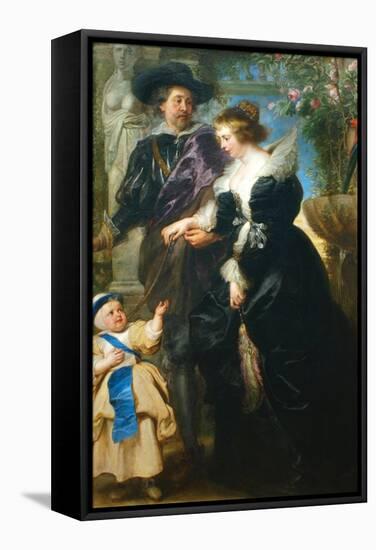 Rubens, His Wife Helena Fourment and One of the their Children-Peter Paul Rubens-Framed Stretched Canvas