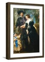 Rubens, His Wife Helena Fourment and One of the their Children-Peter Paul Rubens-Framed Art Print