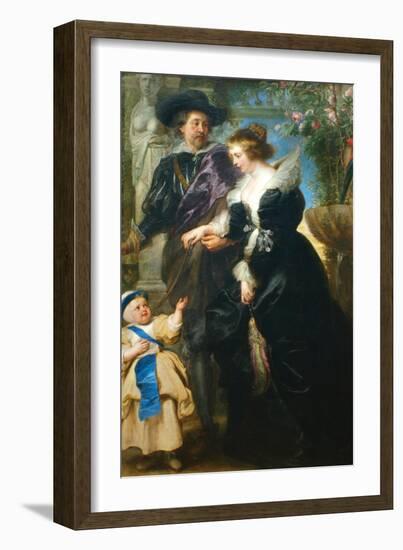 Rubens, His Wife Helena Fourment and One of the their Children-Peter Paul Rubens-Framed Art Print