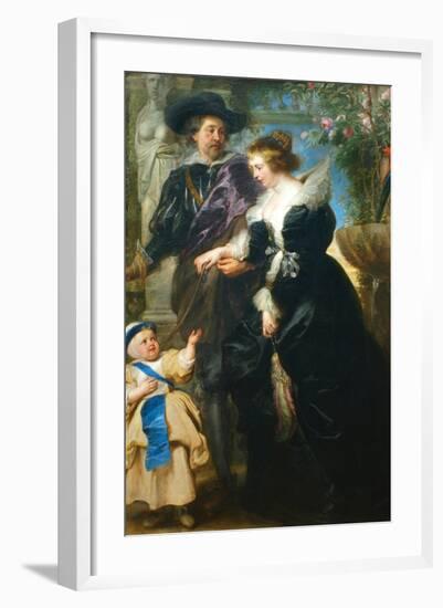 Rubens, His Wife Helena Fourment and One of the their Children-Peter Paul Rubens-Framed Art Print