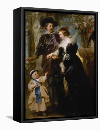 Rubens, His Wife Helena Fourment and Their Son Frans, c.1635-Peter Paul Rubens-Framed Stretched Canvas