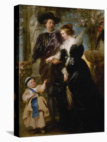 Rubens, His Wife Helena Fourment and Their Son Frans, c.1635-Peter Paul Rubens-Stretched Canvas