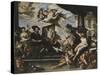 Rubens Painting the Allegory of Peace-Luca Giordano-Stretched Canvas