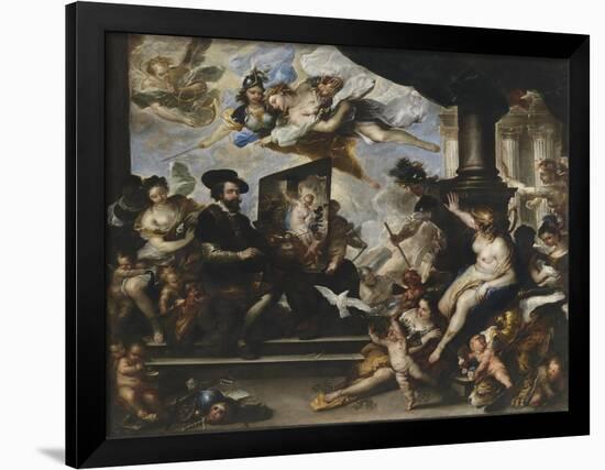 Rubens Painting the Allegory of Peace-Luca Giordano-Framed Giclee Print