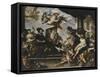 Rubens Painting the Allegory of Peace-Luca Giordano-Framed Stretched Canvas