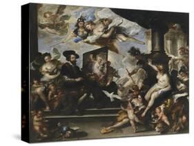 Rubens Painting the Allegory of Peace-Luca Giordano-Stretched Canvas