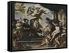 Rubens Painting the Allegory of Peace-Luca Giordano-Framed Stretched Canvas