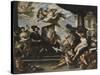 Rubens Painting the Allegory of Peace-Luca Giordano-Stretched Canvas