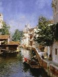 A Venetian Canal Scene-Rubens Santoro-Framed Giclee Print