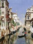 Gondolas on the Grand Canal, the Dogana and Santa Maria della Salute beyond, Venice-Rubens Santoro-Giclee Print