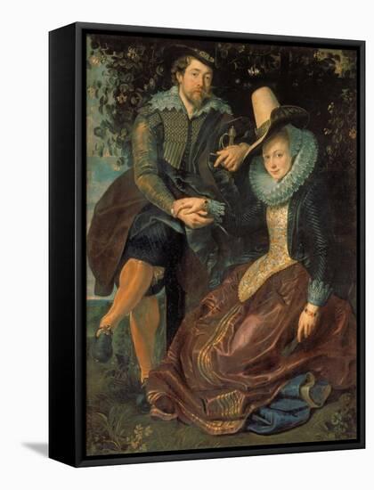 Rubens Und Isabella Brant in a Honeysuckle Bower, about 1609-Peter Paul Rubens-Framed Stretched Canvas