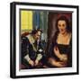 Rubens with a Portrait of His Dead Wife, Isabella-English School-Framed Giclee Print