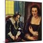 Rubens with a Portrait of His Dead Wife, Isabella-English School-Mounted Giclee Print