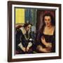 Rubens with a Portrait of His Dead Wife, Isabella-English School-Framed Giclee Print