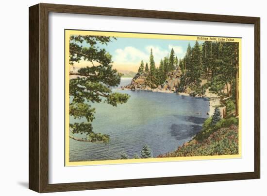 Rubicon Point, Lake Tahoe, California-null-Framed Art Print