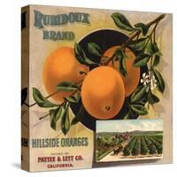 Rubidoux Brand - California - Citrus Crate Label-Lantern Press-Stretched Canvas
