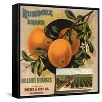 Rubidoux Brand - California - Citrus Crate Label-Lantern Press-Framed Stretched Canvas