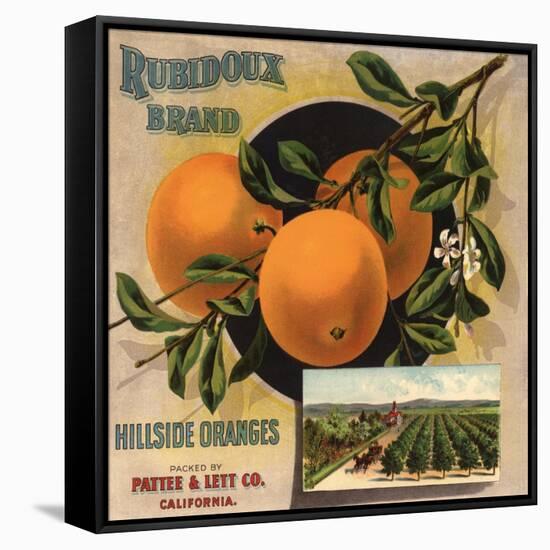 Rubidoux Brand - California - Citrus Crate Label-Lantern Press-Framed Stretched Canvas