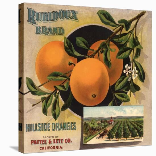 Rubidoux Brand - California - Citrus Crate Label-Lantern Press-Stretched Canvas