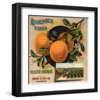 Rubidoux Brand - California - Citrus Crate Label-Lantern Press-Framed Art Print