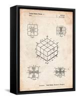 Rubik's Cube Patent-Cole Borders-Framed Stretched Canvas