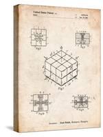 Rubik's Cube Patent-Cole Borders-Stretched Canvas