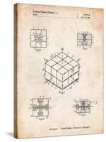 Rubik's Cube Patent-Cole Borders-Stretched Canvas