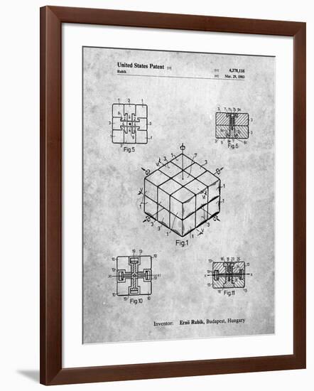 Rubik's Cube Patent-Cole Borders-Framed Art Print