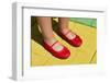 Rubis Slippers on Yellow Road-Mirage3-Framed Photographic Print