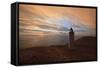 Rubjerg Knude Fyr (Lighthouse) Buried by Sand Drift at Sunset-Stuart Black-Framed Stretched Canvas