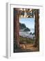 Ruby Beach and Forest - Washington Coast-Lantern Press-Framed Art Print