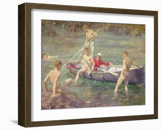 Ruby, Gold and Malachite, 1902-Henry Scott Tuke-Framed Giclee Print