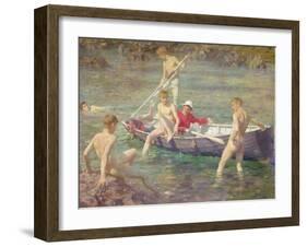 Ruby, Gold and Malachite, 1902-Henry Scott Tuke-Framed Giclee Print