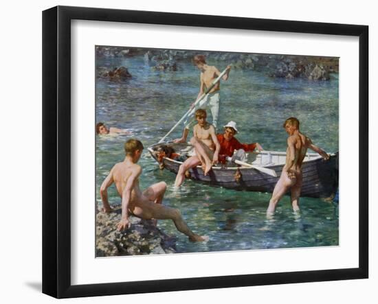 Ruby, Gold and Malachite, 1902-Henry Scott Tuke-Framed Giclee Print