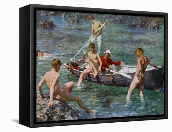 Ruby, Gold and Malachite, 1902-Henry Scott Tuke-Framed Stretched Canvas