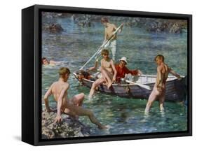 Ruby, Gold and Malachite, 1902-Henry Scott Tuke-Framed Stretched Canvas