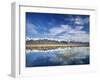 Ruby Mountains and Slough along Franklin Lake, UX Ranch, Great Basin, Nevada, USA-Scott T. Smith-Framed Photographic Print