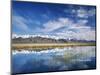 Ruby Mountains and Slough along Franklin Lake, UX Ranch, Great Basin, Nevada, USA-Scott T. Smith-Mounted Photographic Print