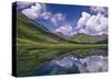 Ruby Range reflected in lake Gunnison National Forest, Colorado-Tim Fitzharris-Stretched Canvas