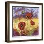 Ruby Red Poppies-Tina Chaden-Framed Art Print