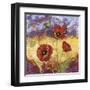 Ruby Red Poppies-Tina Chaden-Framed Art Print