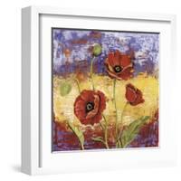 Ruby Red Poppies-Tina Chaden-Framed Art Print