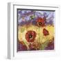 Ruby Red Poppies-Tina Chaden-Framed Art Print